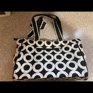 Black and white tote/diaper bag